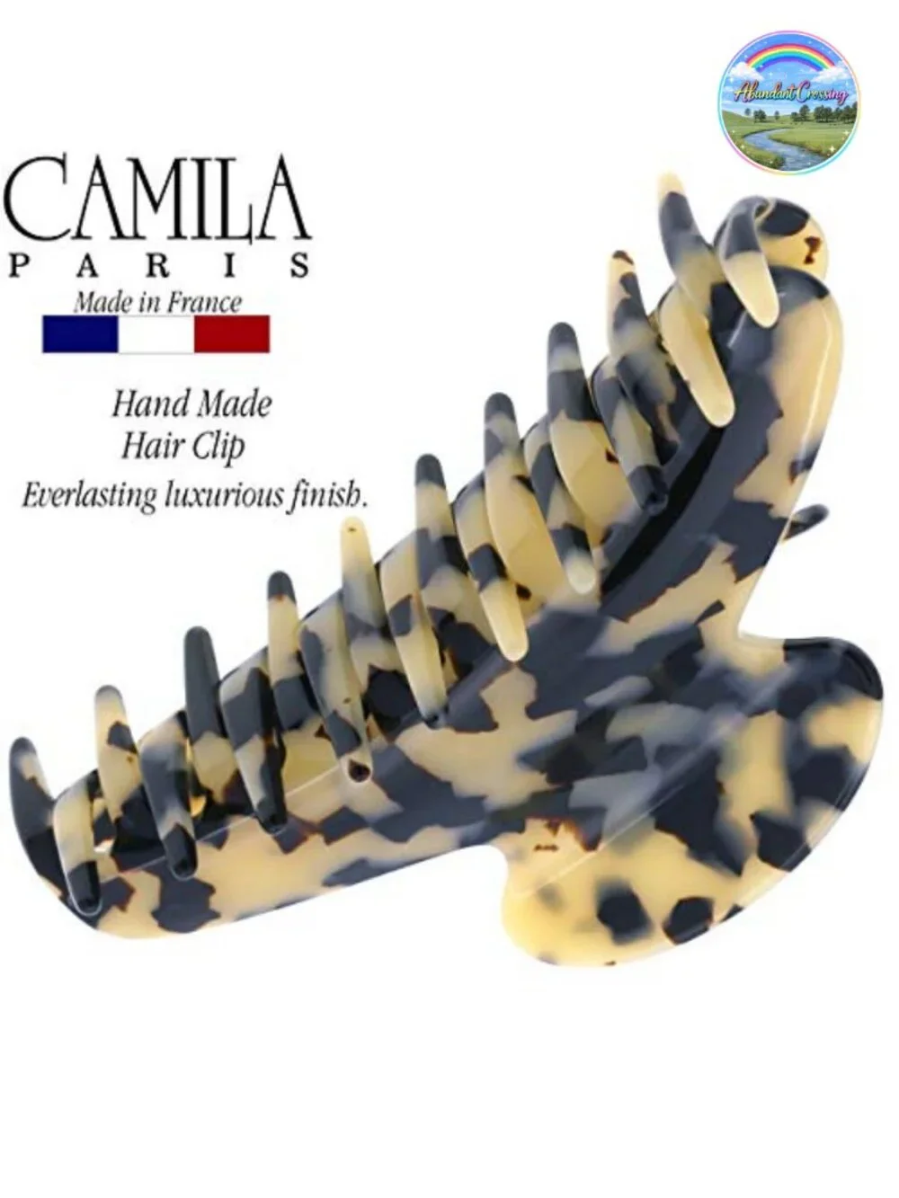 Extra Large French Hair Claw Clip for Thick Hair, Strong Hold, Cellulose Acetate